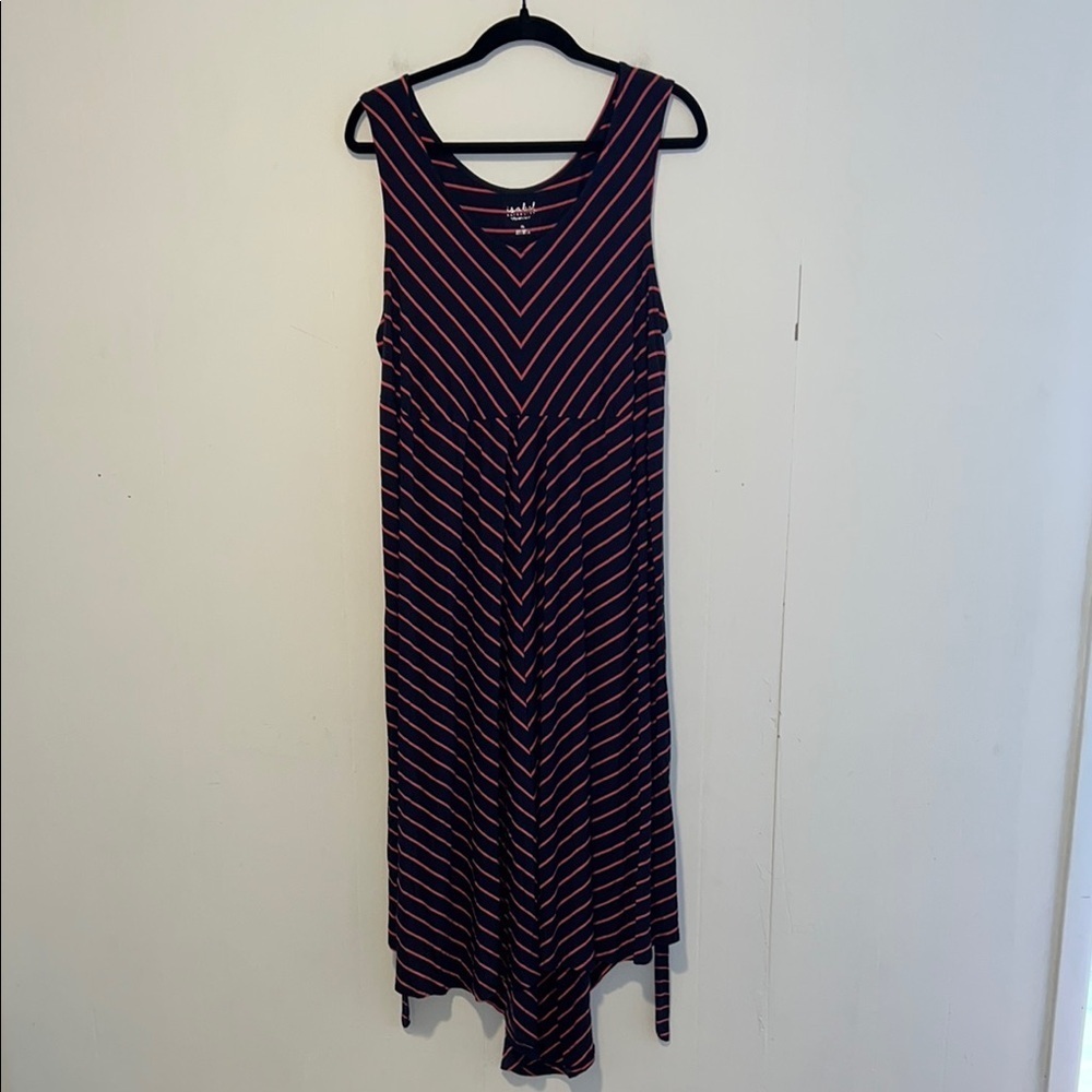 NWT Isabel Maternity by Ingrid & Isabel Asymmetrical Midi Sleeveless Dress Q33